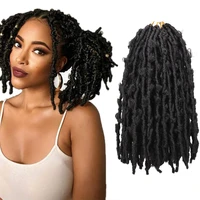 distressed butterfly locs crochet hair 12inch synthetic%c2%a0bob faux locs crochet braids pre looped natural messy for black woman