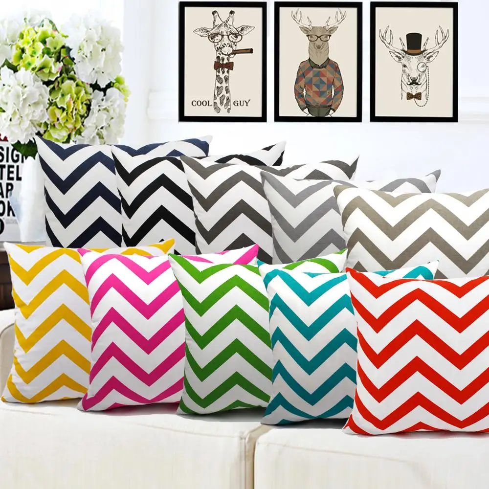 28 хлопковый тканевый чехол для дивана с волнистым принтом декоративный подушки