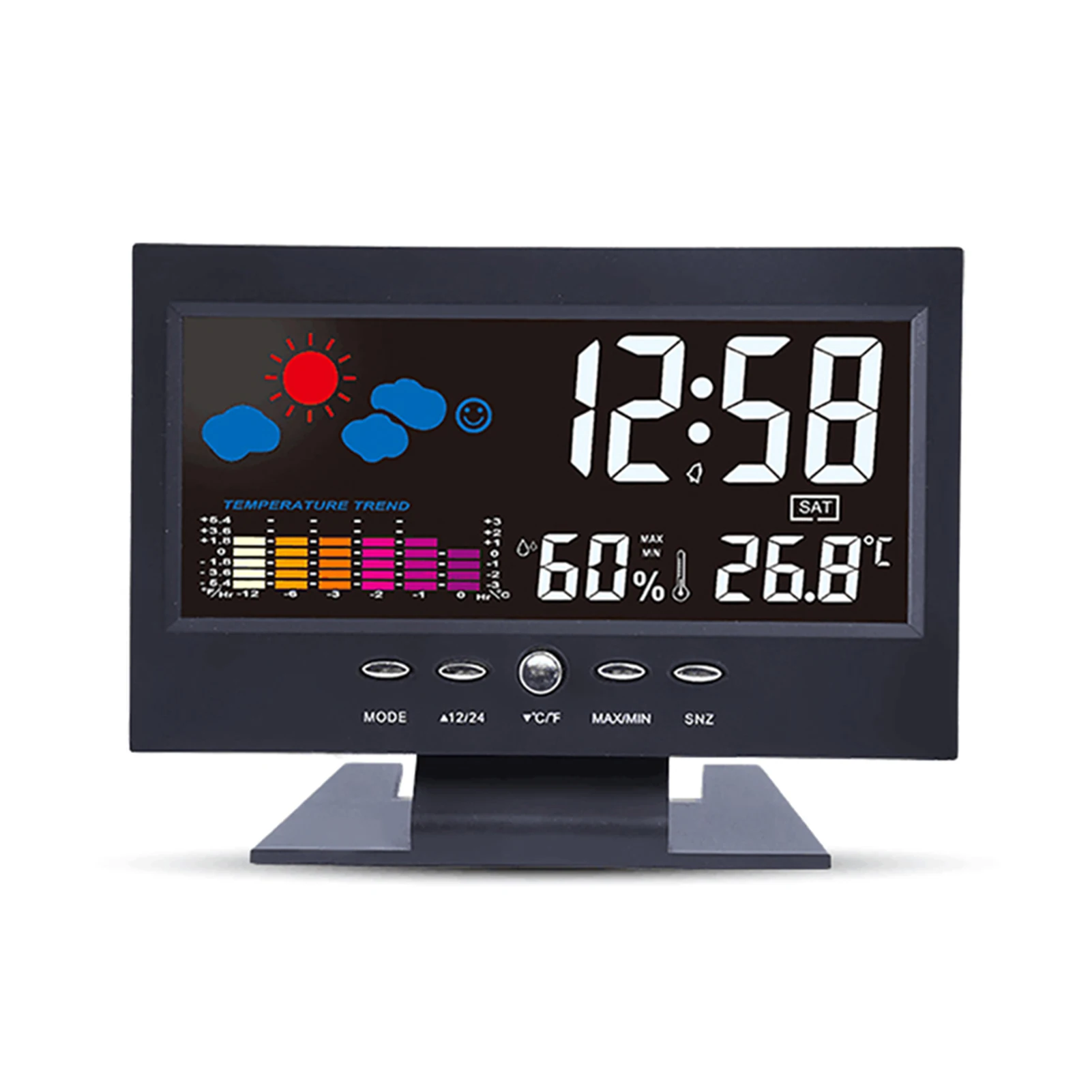 Цифровой будильник с подсветкой многофункциональные настольные часы ЖК