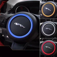 car styling stickers for jaguar xfl xel f pace steering wheel alloy decoration ring interior sticker automobile supplies