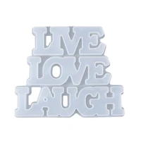 english words epoxy resin molds room live love laugh listed pendant hanging ornament silicone mold diy crafts decor making tool