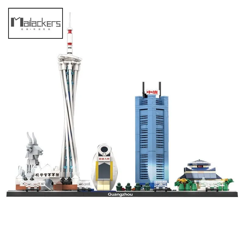 

Architecture Guangzhou Tower City Street View Buildings Blocks Kit Sterne Filme Bricks Classic City Model Kid Toys For Children