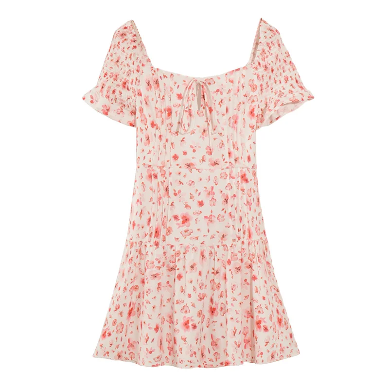 

Dress summer pink floral femme bodycon mujer women mini sexy y2k party casual korean fiesta ladie kawaii 2021 de mujer vestidos