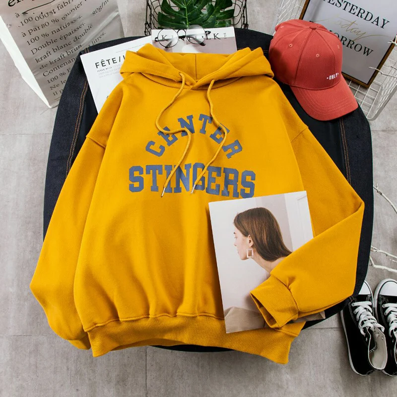 

oversized Hoodies Women tops clothes Printed Long Sleeve Hooded Womens Pullover Soft Cotton Korean Style Ladies Sweatshirts