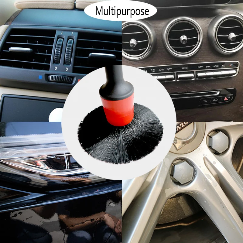 5 Piece Car Detailing Brush Set - Auto Cleaning Tools for Dashboard and Air Vents - Car Wash Accessories image 2