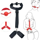 БДСМ бондаж снаряжение удерживающие Наручники кляп для рта секс-игрушки для женщин пар Фетиш раб эротические игры для взрослых секс-товары для флирта