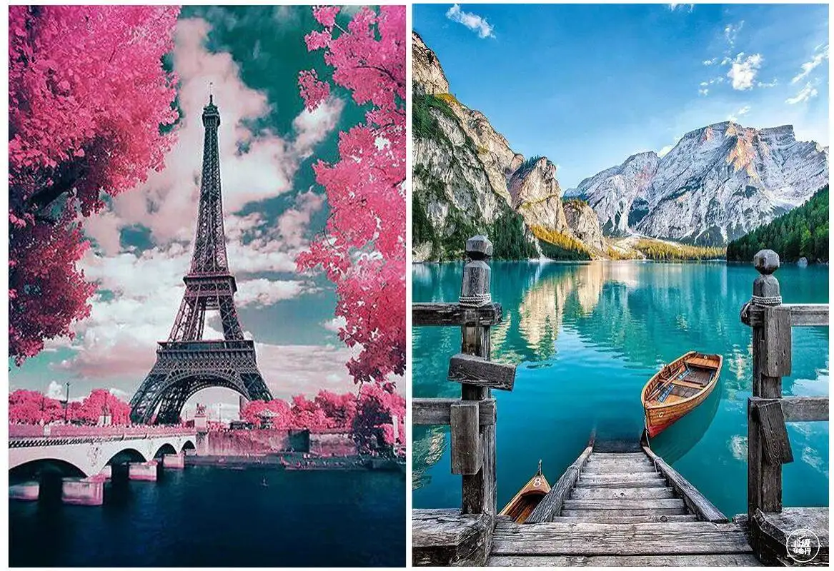 

5D DIY Diamond Embroidery Full Diamond Landscape Painting and Diamond Cross Stitch Rhinestone Mosaic Home Decoration