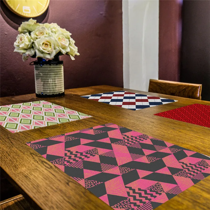 Столовые приборы модные стильные тканевые коврики для стола хлопковые льняные