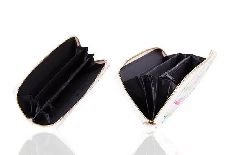 W761 KANDRA Cartoon Halloween Long Wallets Spider Web Ghost PU Leather Women Girl Purse Credit Card Holder Phone Bag Wholesale images - 6