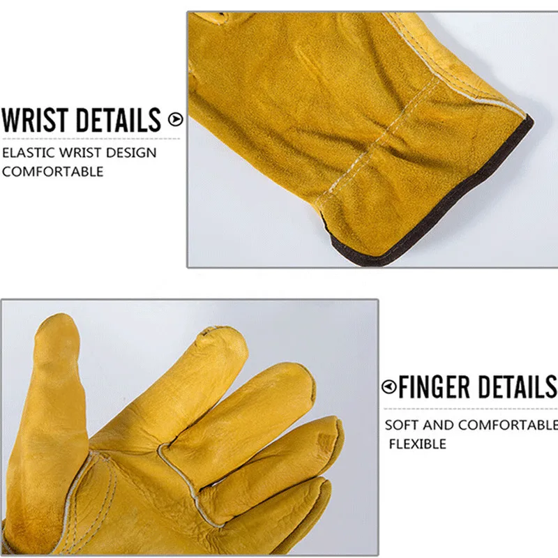 Кожаные рабочие перчатки для вождения унисекс водителя/грузовика/автомобиля