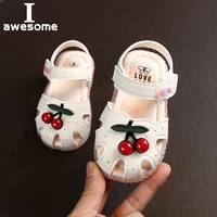 size 15 30 summer baby sandals for girls cherry closed toe toddler infant kids princess walkers baby little girls shoes sandals