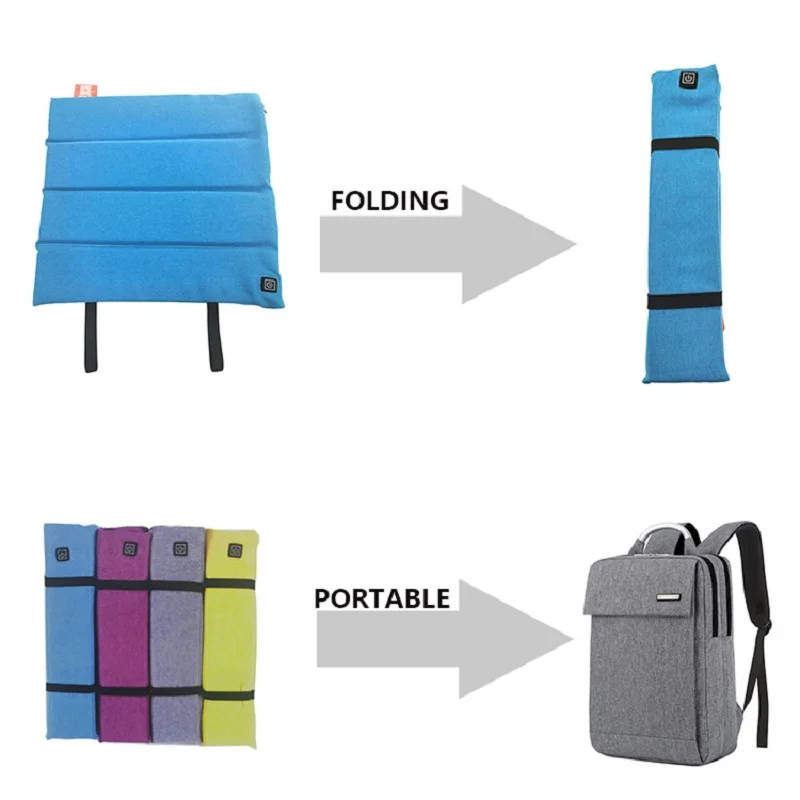 Коврик для сиденья с подогревом складной зарядка от USB Графеновый электрический