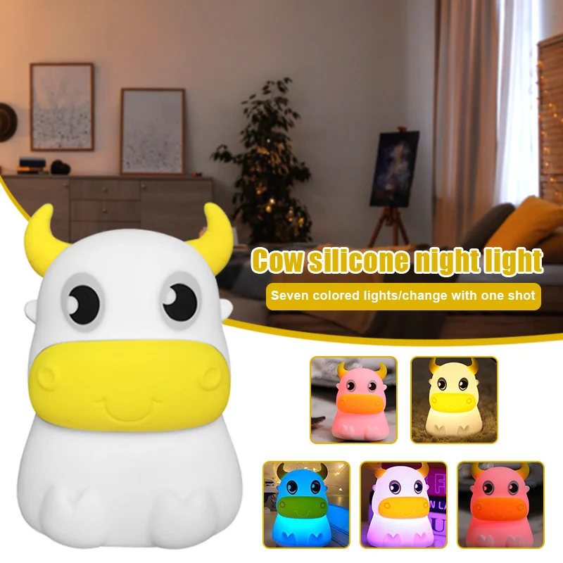 

Colorful Silica Gel Night Light Led Creatives Bedside With Sleeping Lamp For Bedroom can CSV