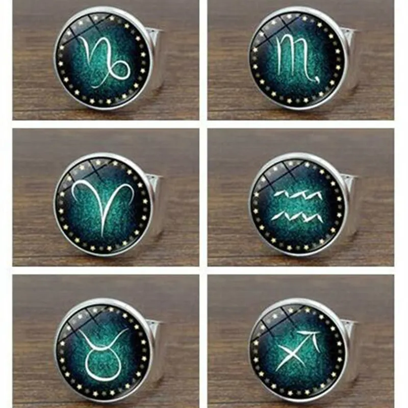 Новинка светящееся кольцо 12 созвездий мужские флуоресцентные светящиеся кольца