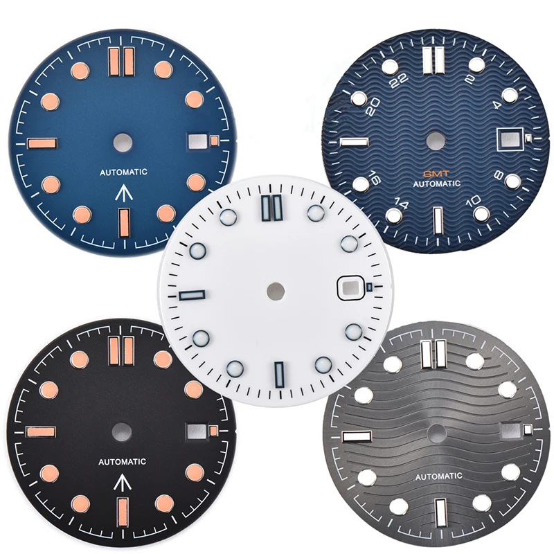 

31mm Sterile Watch Dial 2824 Green Luminous Dial for NH35 ETA 2836 2824 DG2813 3804 Miyota 82 Series Movement Watch Dial NO LOGO