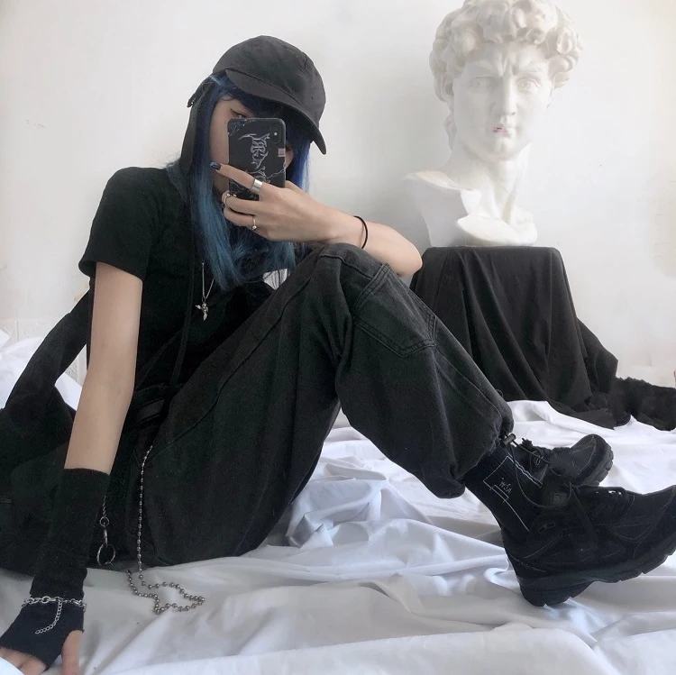 

Sakurada Kawashima Ins Korean Style Spring and Autumn 2021 New Tooling Dad Xuan Ya Loose Straight-Leg Denim Pants Men and Women