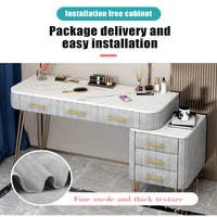 4 color luxury dressing table with mirror vanity makeup artificial marble velvet drawers for mirrored dresser furniture bedroom