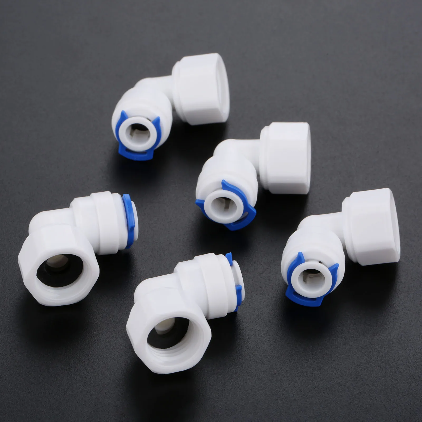 5 шт. RO водный фитинг локоть 1/4 &quot64 мм OD шланг 1/4&quot 1/2 &quot1/8&quot BSP Женская Резьбовая