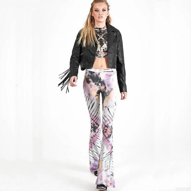 Леггинсы женские с эффектом пуш-ап элегантные брюки-Капри в стиле бохо полосками