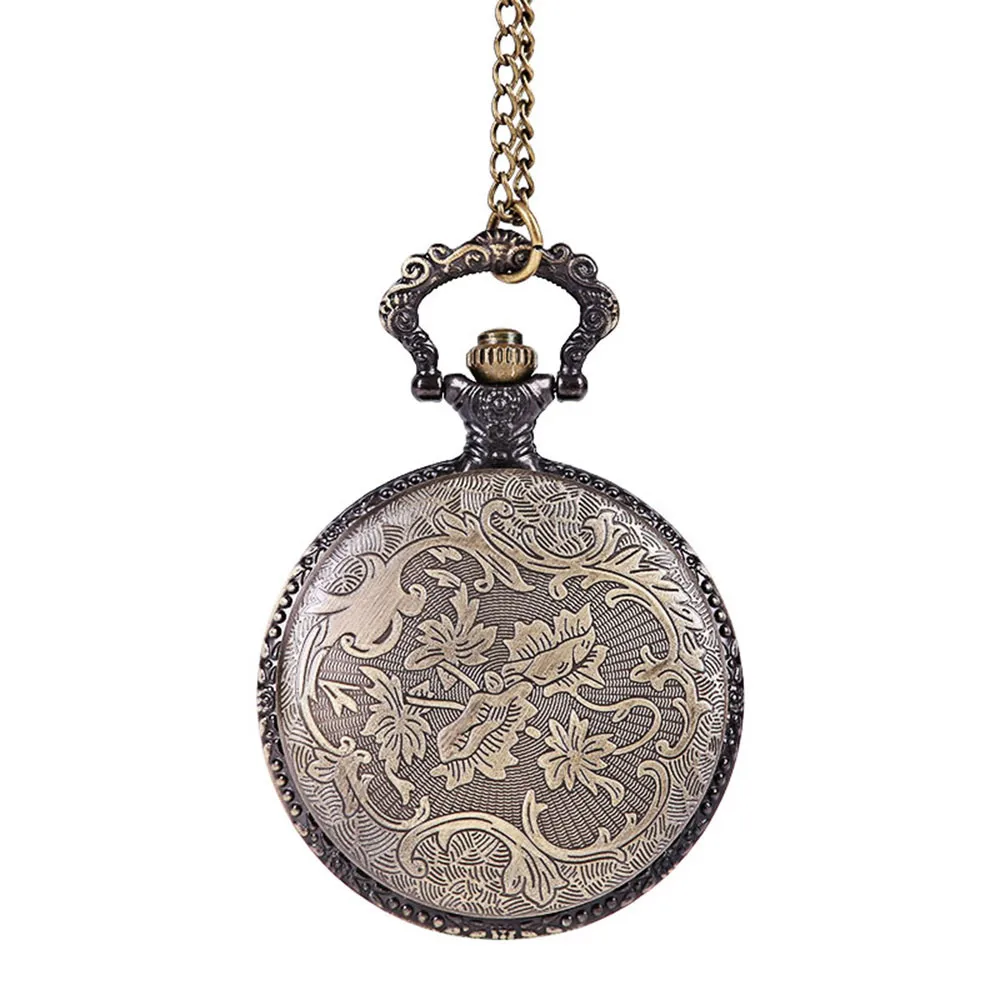 

Pocket Watch Vintage Chain Style Retro Galloping horse hollow design The Greatest Pocket Watches Necklace For Grandpa Dad Gifts