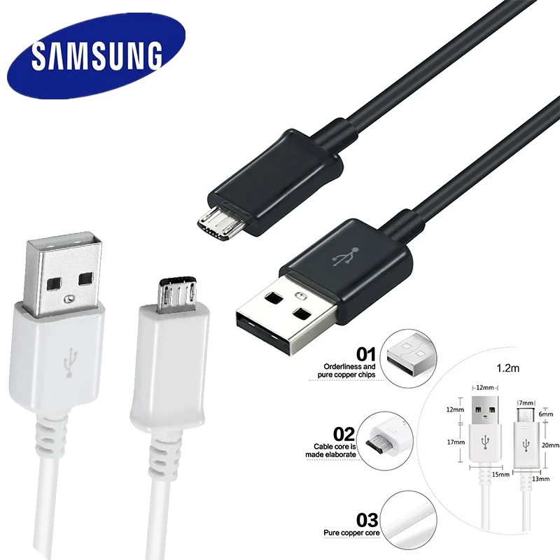 USB-кабель для быстрой зарядки Samsung S4 S6 S7 Edge Note 2 4 5 J5 J7 длина 1 м | Мобильные телефоны и