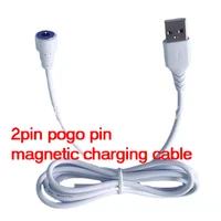 6pc mini diameter 2pi usb disinfection lamp charging magnetic pogo pin connector male cable power charge medical wearable device