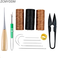 upholstery repair kit hand sewing needles canvas thread and needles tape for leather repair leather craft tool