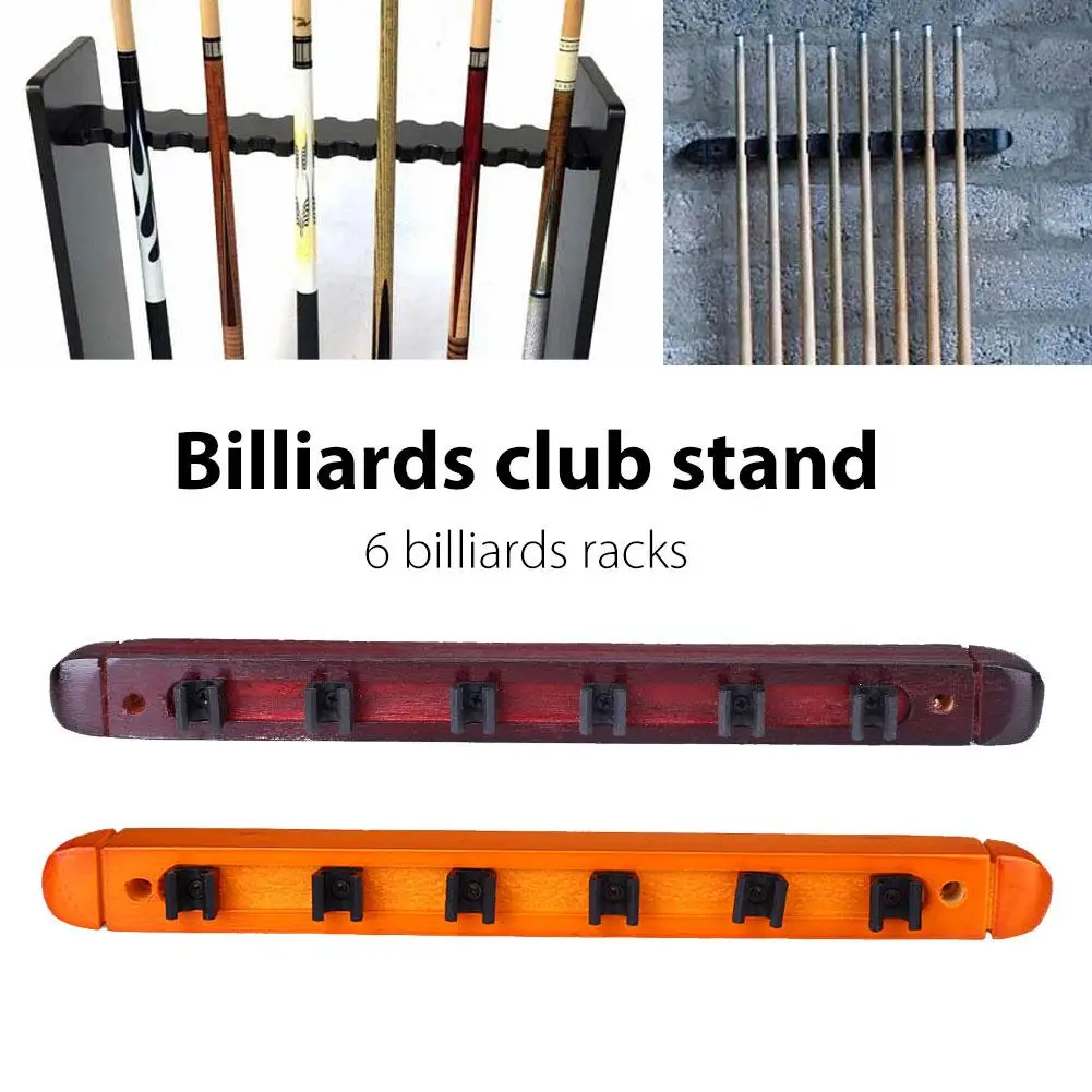 

Billiards Snooker Pool Cue Rack High Quality 6-Holes Wall Hanging Mount