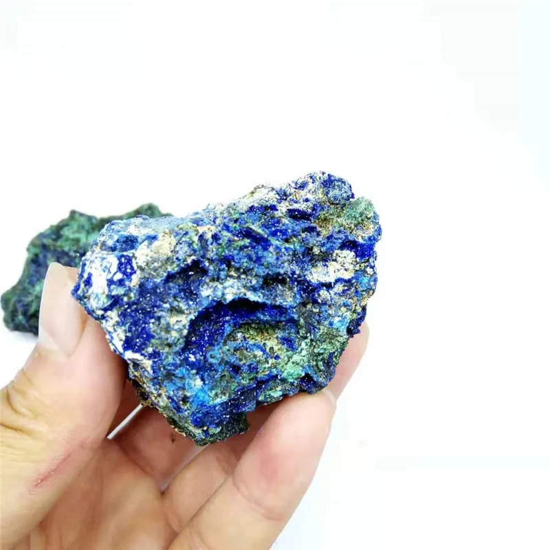 100g синего цвета больших необработанные природные грубой рейки Азурит зеленый