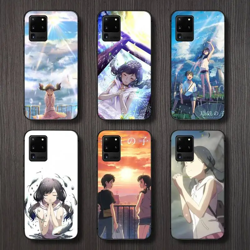 

Weather child Japan anime Phone Case For Samsung galaxy A S note 10 7 8 9 20 30 31 40 50 51 70 71 21 s ultra plus