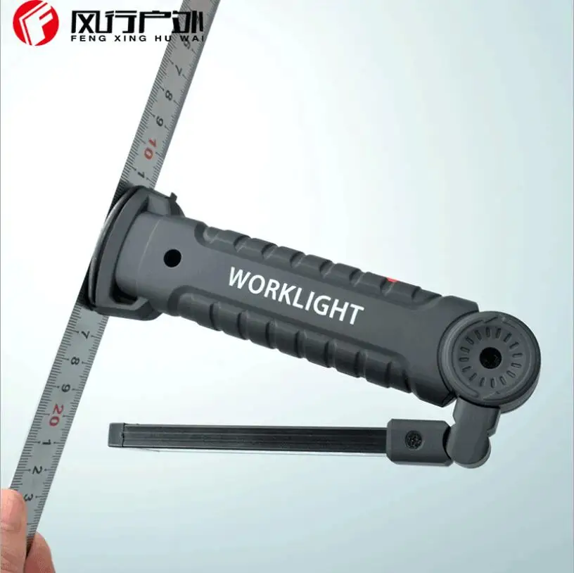 Портативный 5 режимов COB фонарик USB Перезаряжаемый светодиодный рабочий свет