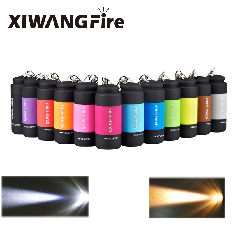 

XIWANGFIRE LED Mini Keychain Flashlight USB Rechargeable Built-In Battery Portable Light Outdoor Camping Flashlight