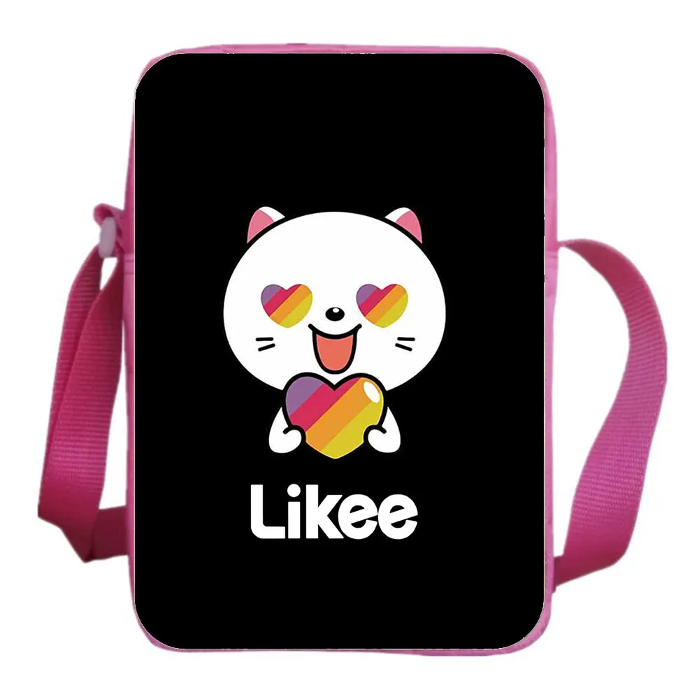 Likee Messenger Bag Popular Rainbow Likee Cat Cartoon Crossbody Bag Cosplay Students Teens Backpack