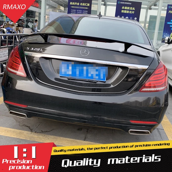 Спойлер для W221 2011 2017 Mercedes Benz W222 S class S300 S350 спойлер NF ABS Пластиковый материал заднее