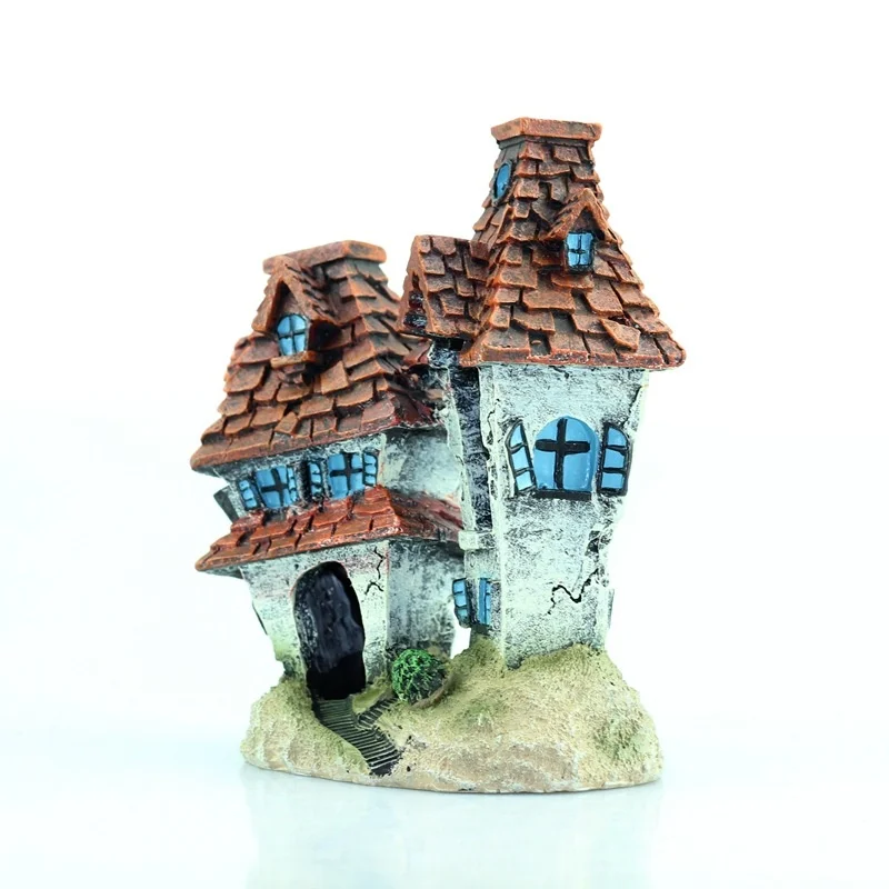 Украшение для аквариума маленький дом искусственный резервуар рыбы укрытие рыб