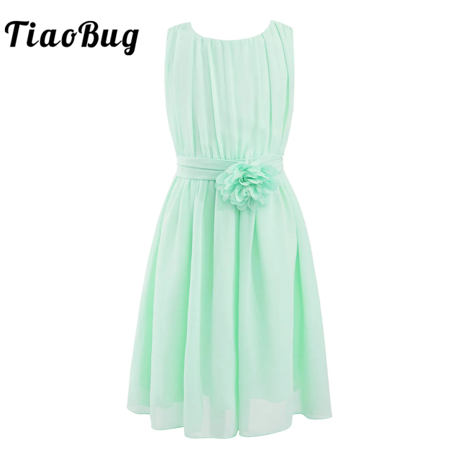 

Flower Girl Dresses Kids Dresses for Girls Princess Chiffon Sleeveless Children Birthday Wedding Party Dress Vestido de fiesta