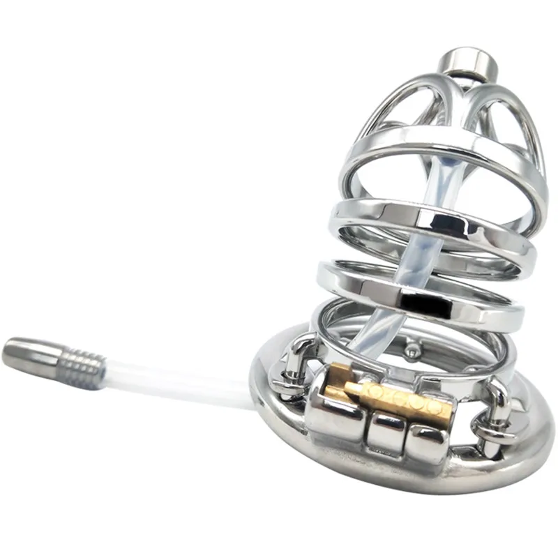 С катетером кольцо с шипами клетка для пениса целомудрия птиц Растяжитель