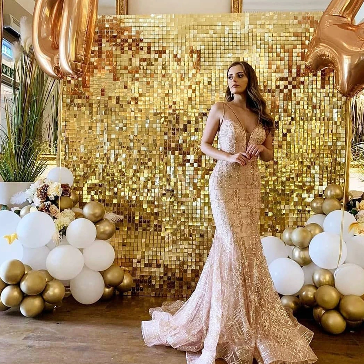 Черная Золотая фольга фон занавеска блестки стена день рождения вечеринка Декор