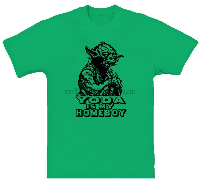 Новая зеленая забавная футболка с надписью Yoda Is My Homeboy Sci Fi |