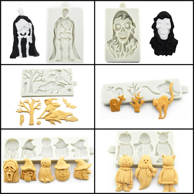 Meibum Хэллоуин скелет призраки тыквенный пирог ведьма летучая мышь кошка тема