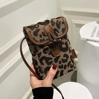 leopard crossbody messenger sling bags for woman 2022 pu leather spring luxury brand designer mobile phone shoulder bag handbags