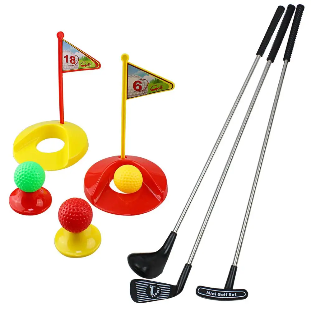 CREASTGOLF портативный детский набор для гольф-клуба, игрушечный коврик с флагом, мяч для тренировок в гольфе, спортивная игра в гольф