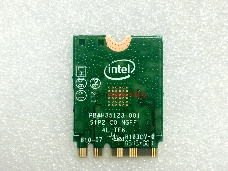 Новинка для Intel Dual Band Wireless-AC 3165 3165NGW WIFI Bluetooth4.0 NGFF wifi карта 802.11AC 433 Мбит/с DELL 14-5457 5457 |