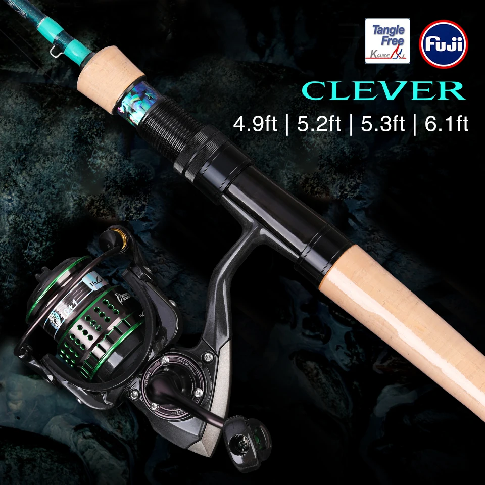 

TSURINOYA Trout Game Spinning Casting Fishing Rod CLEVER 1.45m 1.57m 1.60m 1.85m UL L Power MF Action FUJI Guide Stream Rod