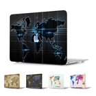 Жесткие чехлы для ноутбука с изображением карты мира, для MacBook Air Pro Retina 11 12 13 15 дюймов, для Macbook New Pro A1707 A1706 A2159, чехол