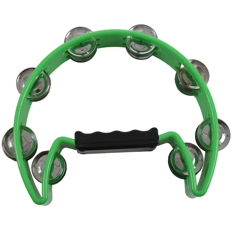 

2 Pcs Percussion Instrument: 1 Pcs Tambourine Double Row Metal Jingles Percussion Red & 1 Pcs Single Row Tambourine