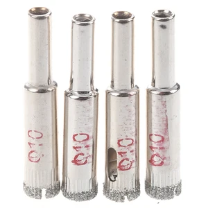 4 шт. 10 мм диаметр Алмазное покрытие сверло мраморная плитка стекло отверстие пила режущий инструмент