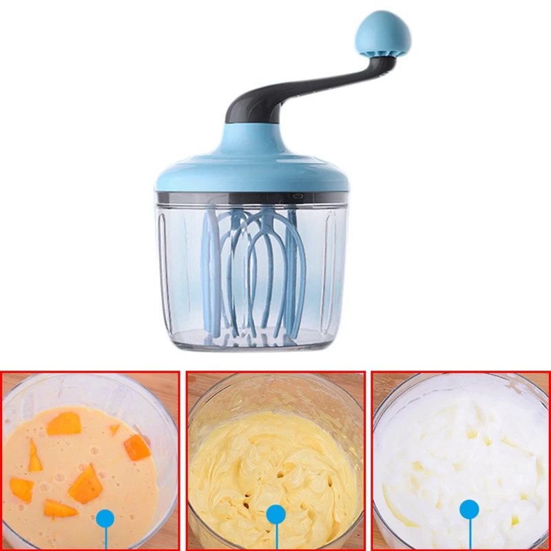 

Manual Egg Cream Whisk Hand Type Foam Maker Milk Frother Handheld Multi-Functional Eggs Beater Practical Kitchen Tool 1100Ml