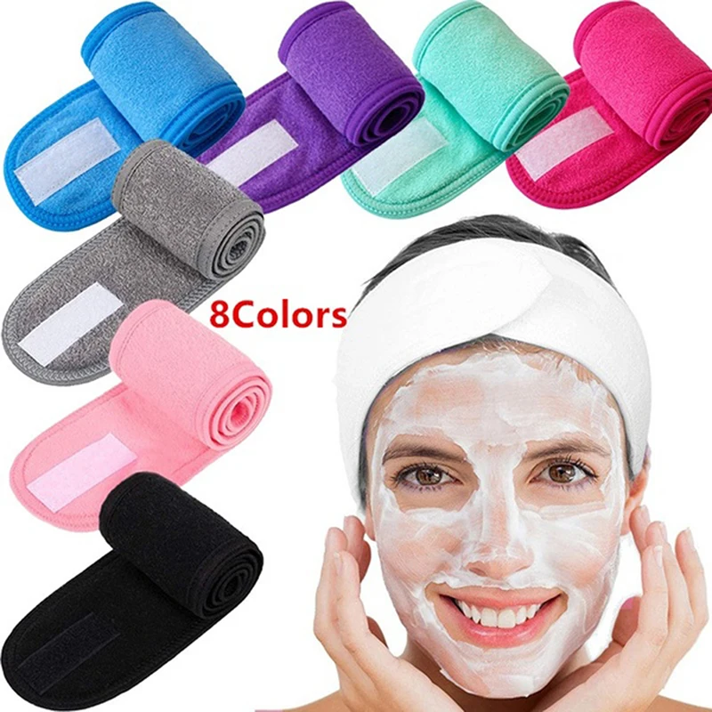 

Cosmetic Wrap Turban Face Wash Adjustable Yoga Women Facial Toweling Bath Hair Band Makeup Headbands Spa Salon Accessories