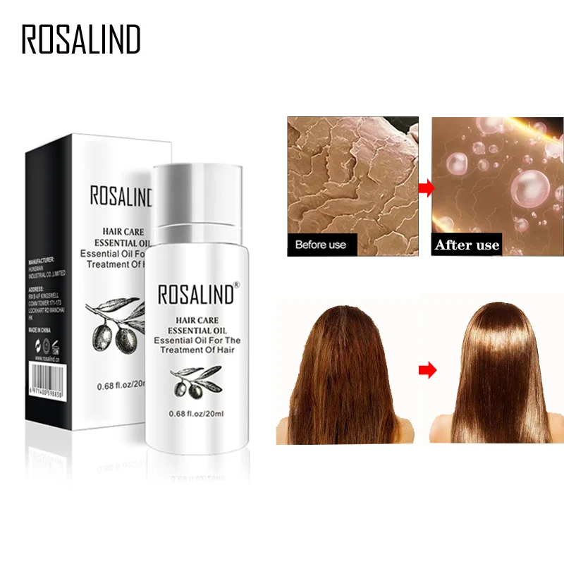 ROSALIND, 2 шт., масло для волос, шампунь, кератин, для лечения волос, сыворотка, маска для волос, Кератиновый шампунь, аргановое масло, восстанавливающее уход, масло для волос